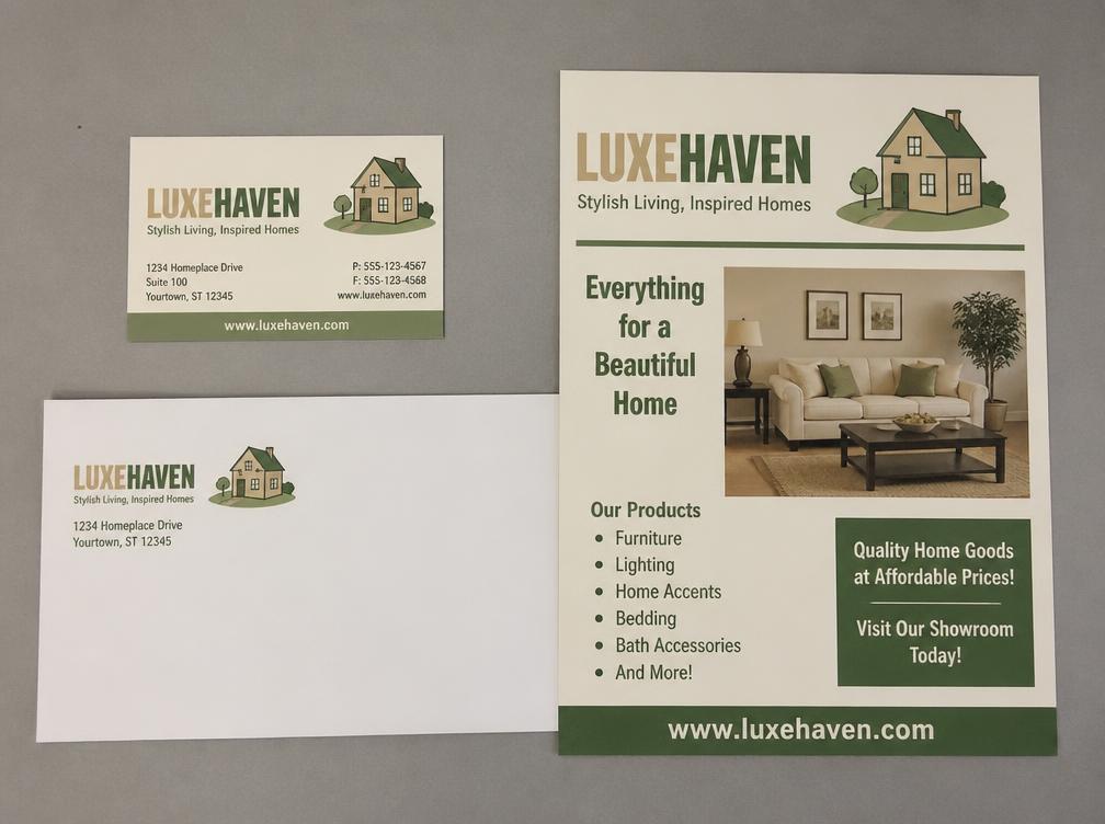 Before rebrand — LuxeHaven identity